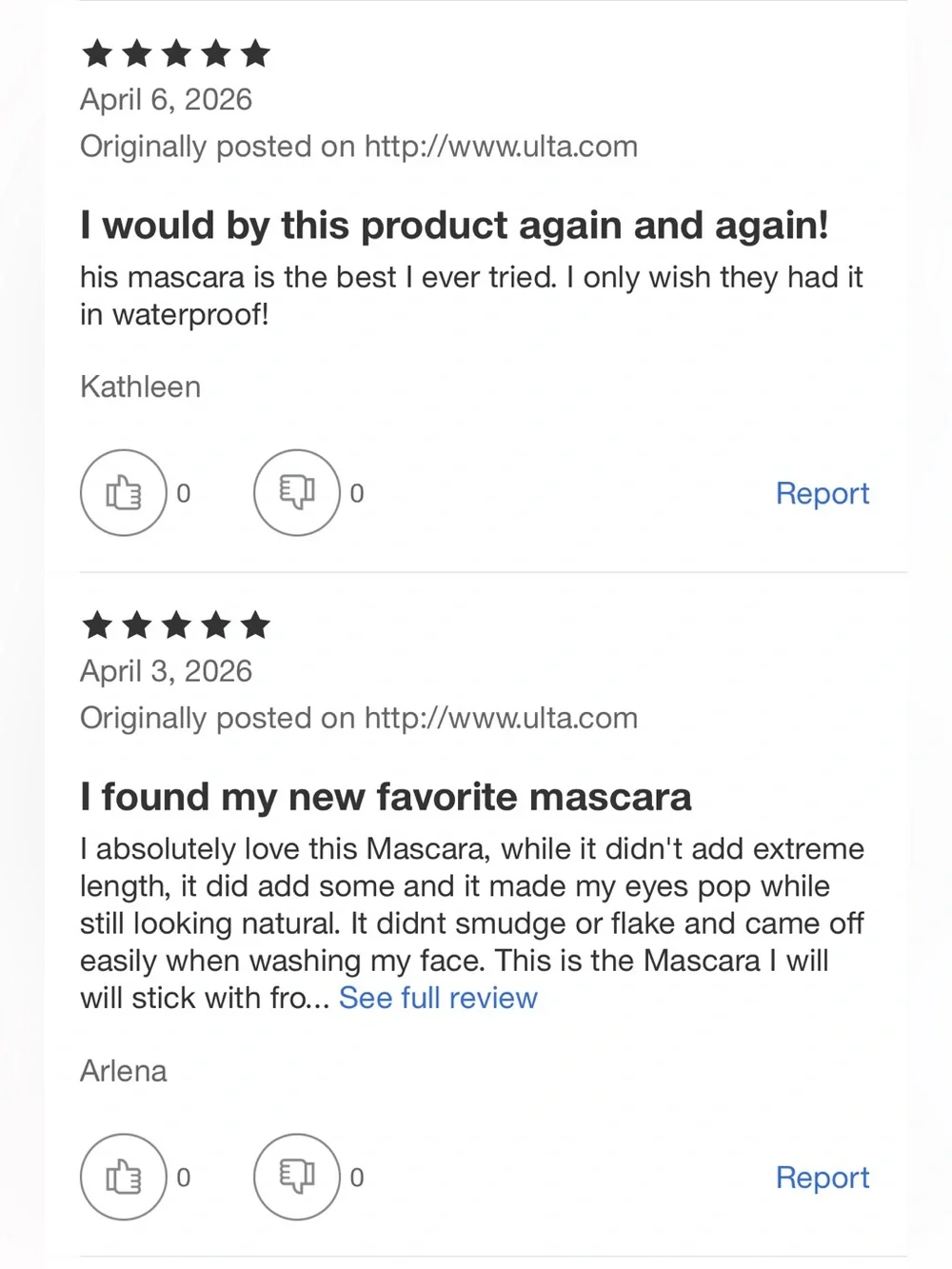 MINI MASCARA SET